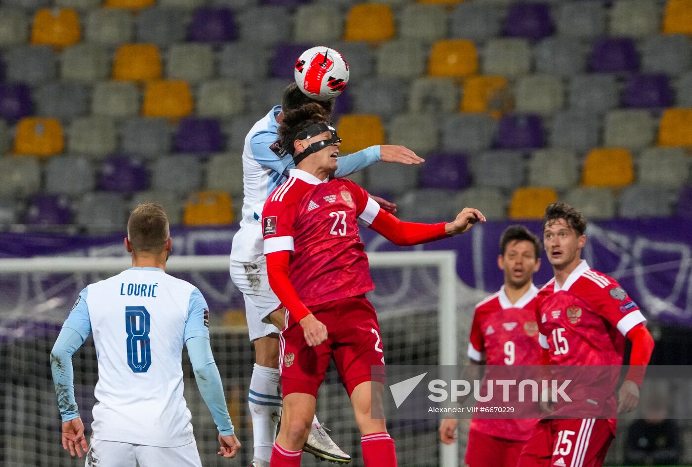 Slovenia Soccer 2022 World Cup Qualifiers Slovenia - Russia