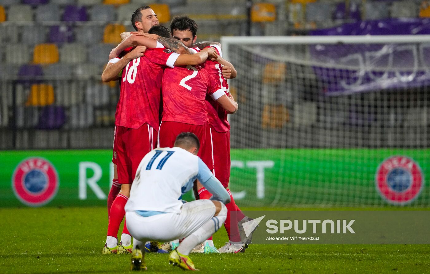 Slovenia Soccer 2022 World Cup Qualifiers Slovenia - Russia
