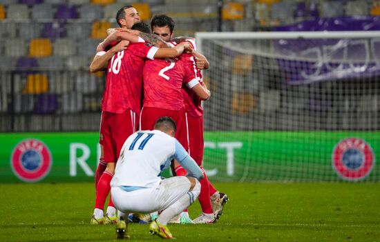 Slovenia Soccer 2022 World Cup Qualifiers Slovenia - Russia