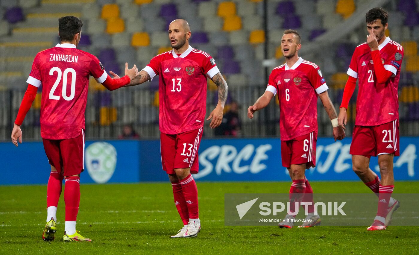 Slovenia Soccer 2022 World Cup Qualifiers Slovenia - Russia