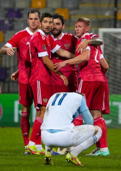 Slovenia Soccer 2022 World Cup Qualifiers Slovenia - Russia