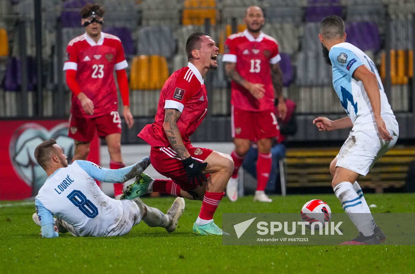 Slovenia Soccer 2022 World Cup Qualifiers Slovenia - Russia