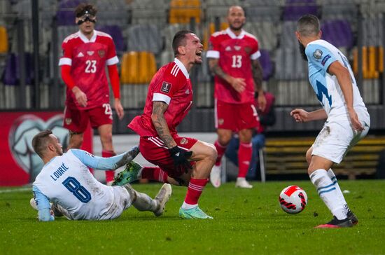 Slovenia Soccer 2022 World Cup Qualifiers Slovenia - Russia