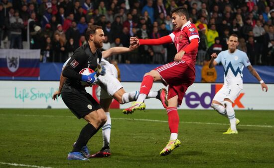Slovenia Soccer 2022 World Cup Qualifiers Slovenia - Russia