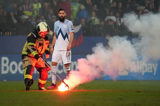 Slovenia Soccer 2022 World Cup Qualifiers Slovenia - Russia