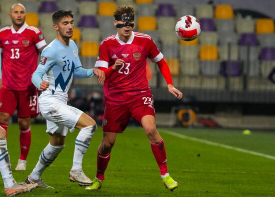 Slovenia Soccer 2022 World Cup Qualifiers Slovenia - Russia