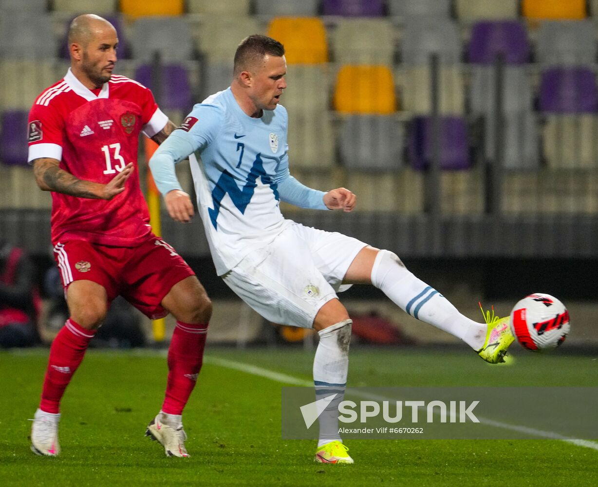 Slovenia Soccer 2022 World Cup Qualifiers Slovenia - Russia