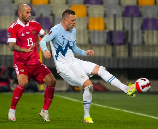 Slovenia Soccer 2022 World Cup Qualifiers Slovenia - Russia