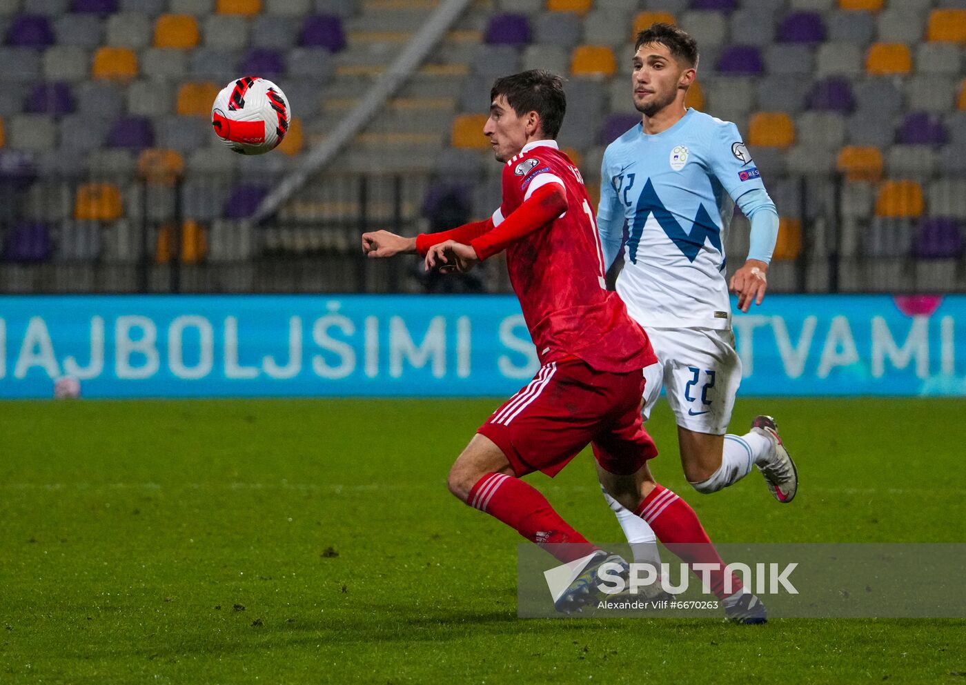 Slovenia Soccer 2022 World Cup Qualifiers Slovenia - Russia