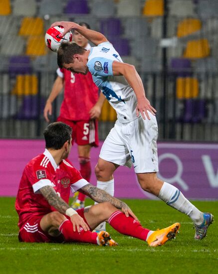 Slovenia Soccer 2022 World Cup Qualifiers Slovenia - Russia