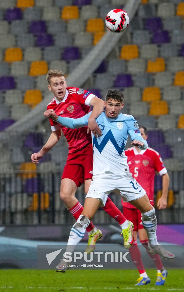 Slovenia Soccer 2022 World Cup Qualifiers Slovenia - Russia