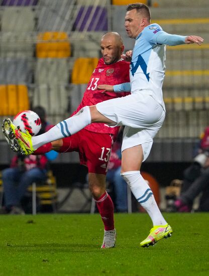 Slovenia Soccer 2022 World Cup Qualifiers Slovenia - Russia
