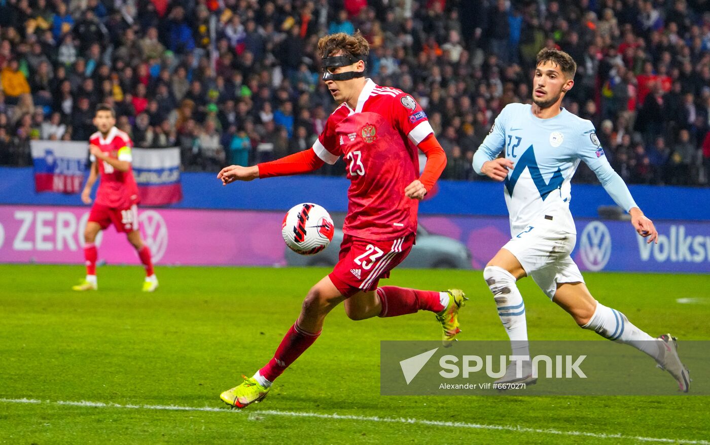 Slovenia Soccer 2022 World Cup Qualifiers Slovenia - Russia