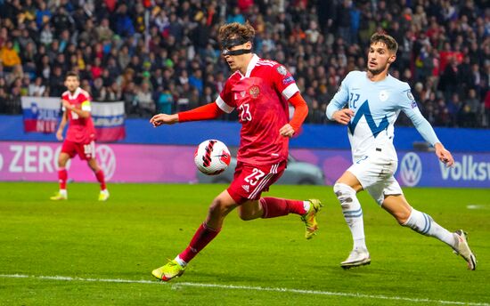 Slovenia Soccer 2022 World Cup Qualifiers Slovenia - Russia