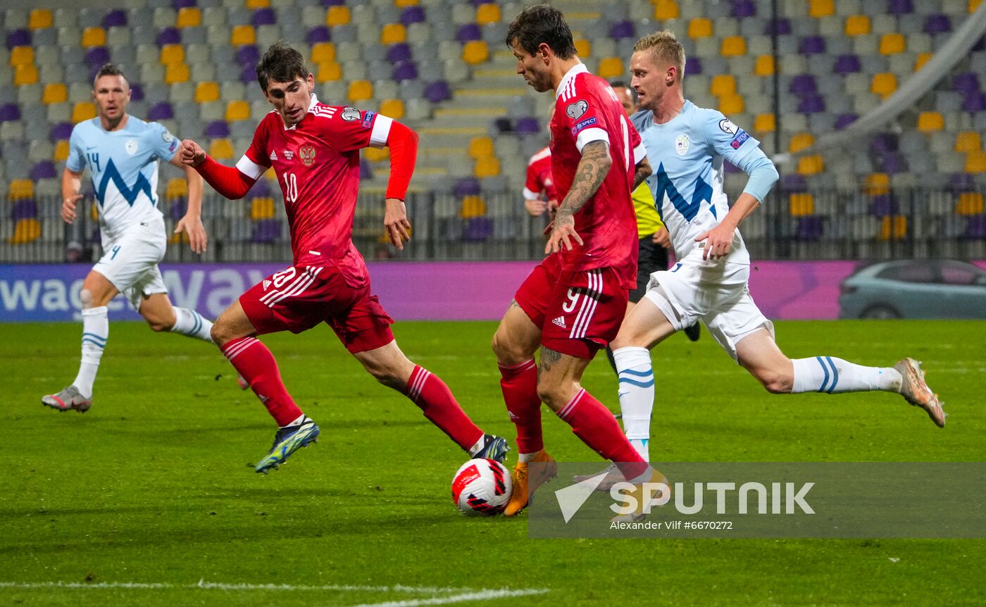 Slovenia Soccer 2022 World Cup Qualifiers Slovenia - Russia