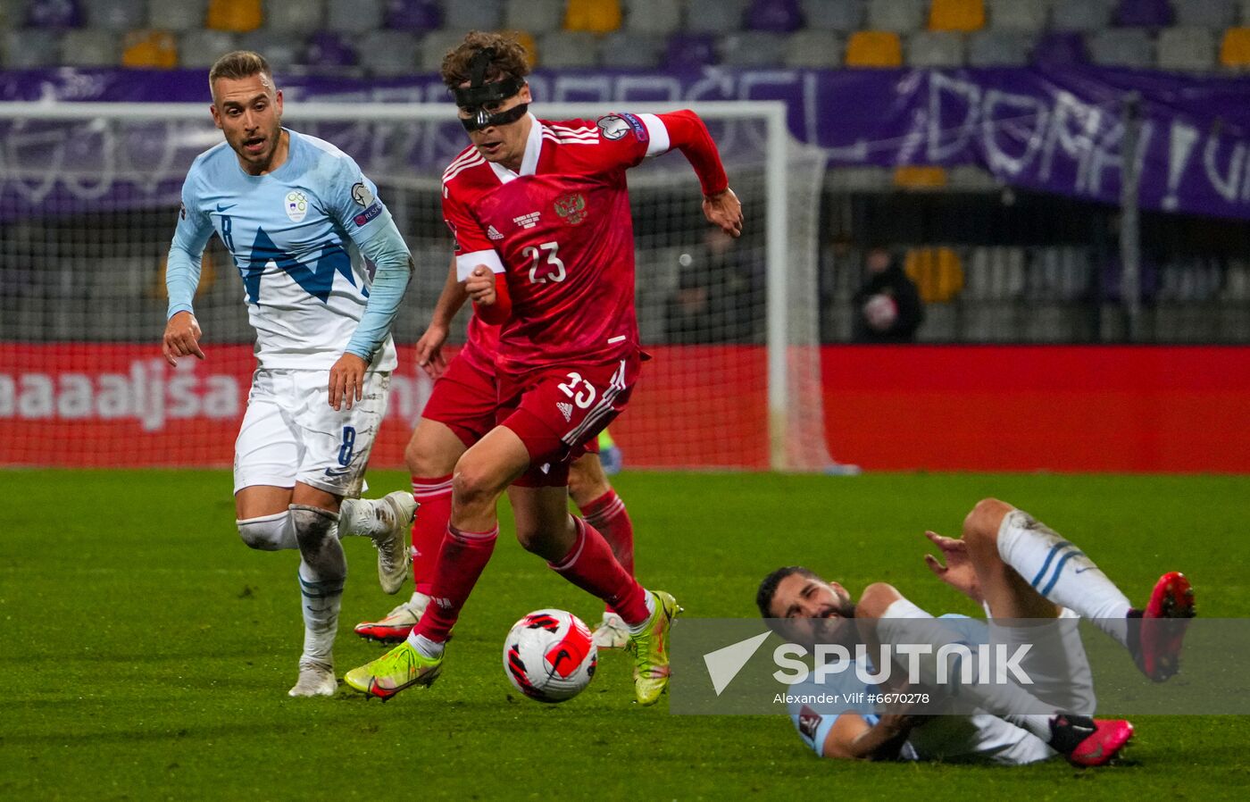 Slovenia Soccer 2022 World Cup Qualifiers Slovenia - Russia