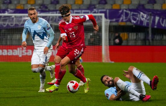 Slovenia Soccer 2022 World Cup Qualifiers Slovenia - Russia