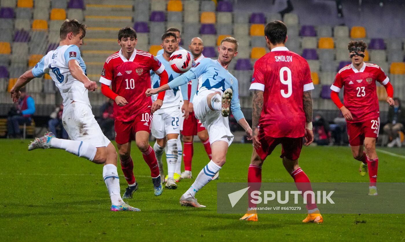Slovenia Soccer 2022 World Cup Qualifiers Slovenia - Russia