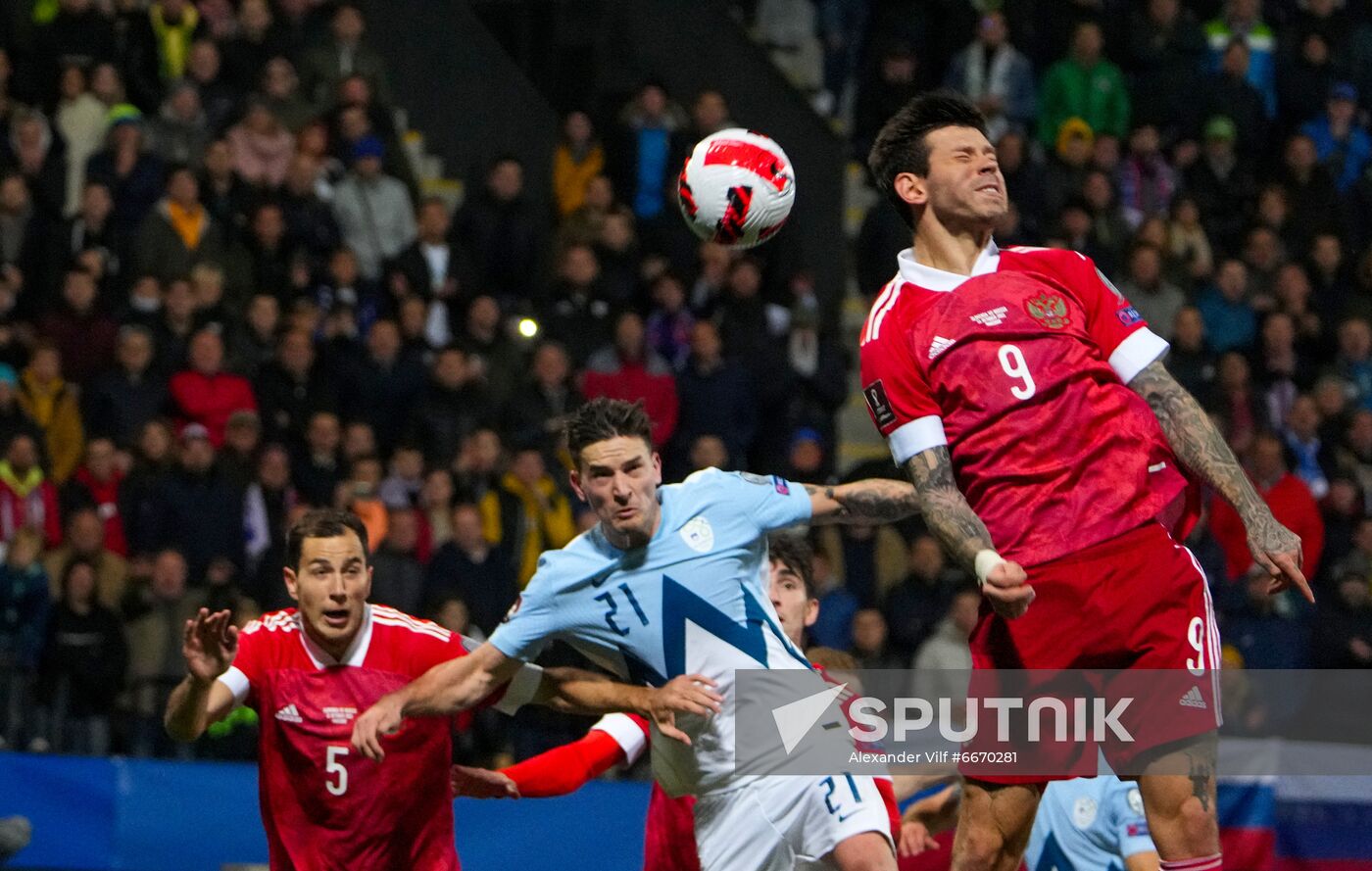 Slovenia Soccer 2022 World Cup Qualifiers Slovenia - Russia