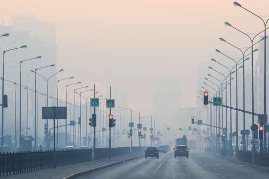 Russia Peat Fires Smog