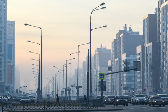 Russia Peat Fires Smog