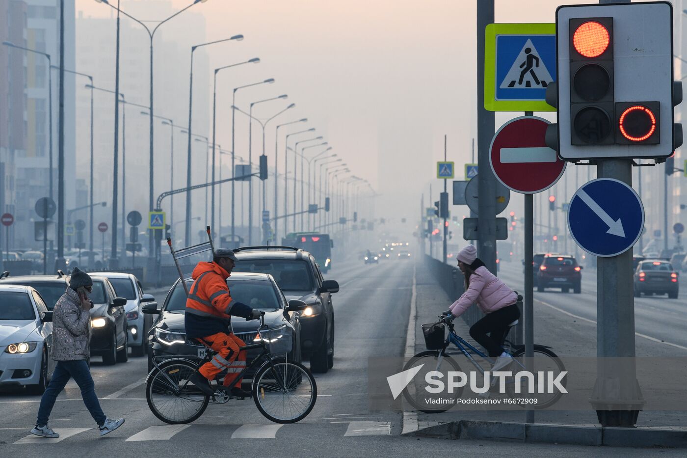 Russia Peat Fires Smog