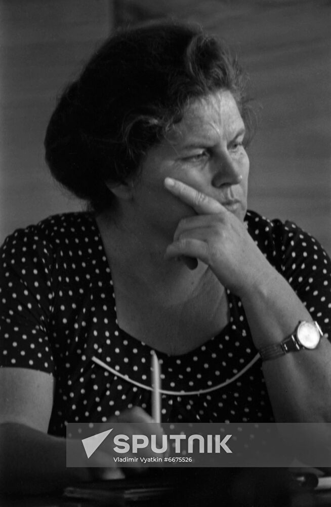 Starominsk district party leader Irina Khmara