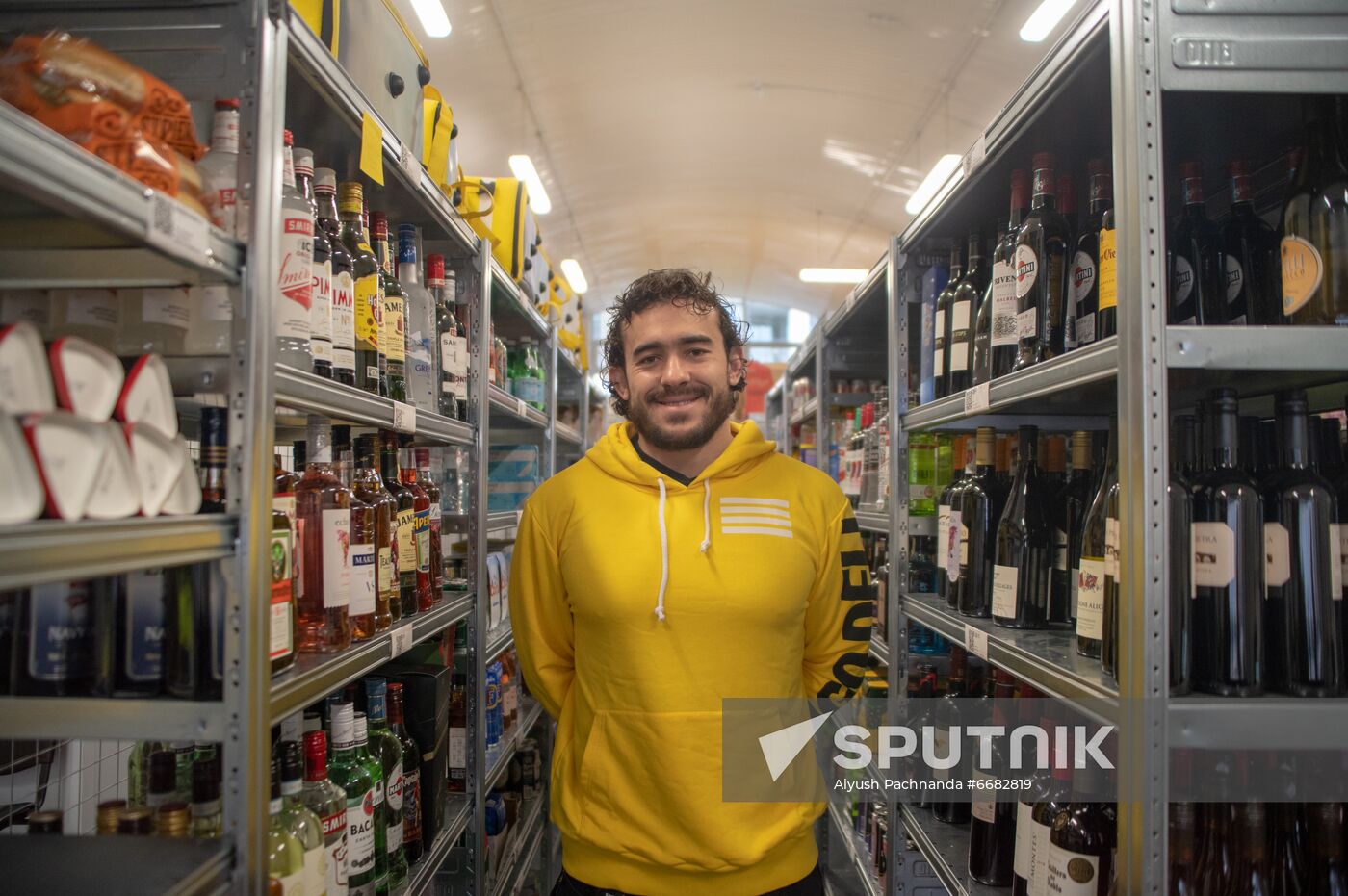 Britain Russia Coronavirus Food Delivery Services