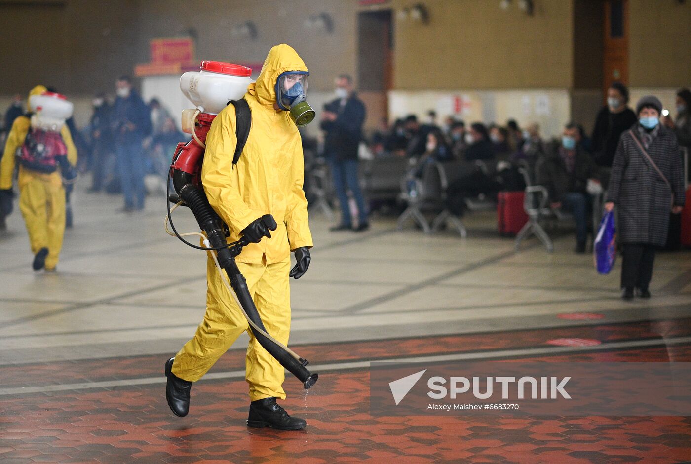 Russia Coronavirus Disinfection