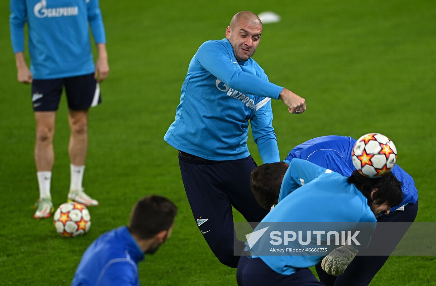 Italy Soccer Champions League Zenit Training