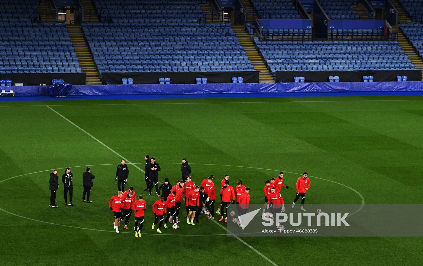 Britain Soccer Europa League Spartak Training