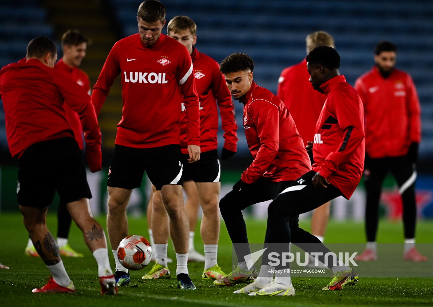 Britain Soccer Europa League Spartak Training