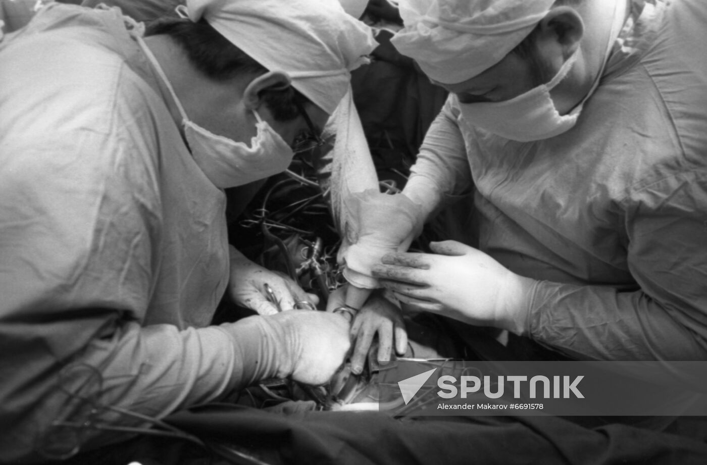 Soviet transplant surgeon Valery Shumakov