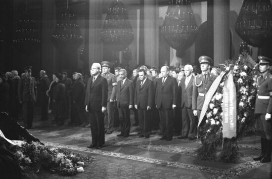 Funeral service for General Secretary of Soviet Communist Party Leonid Brezhnev