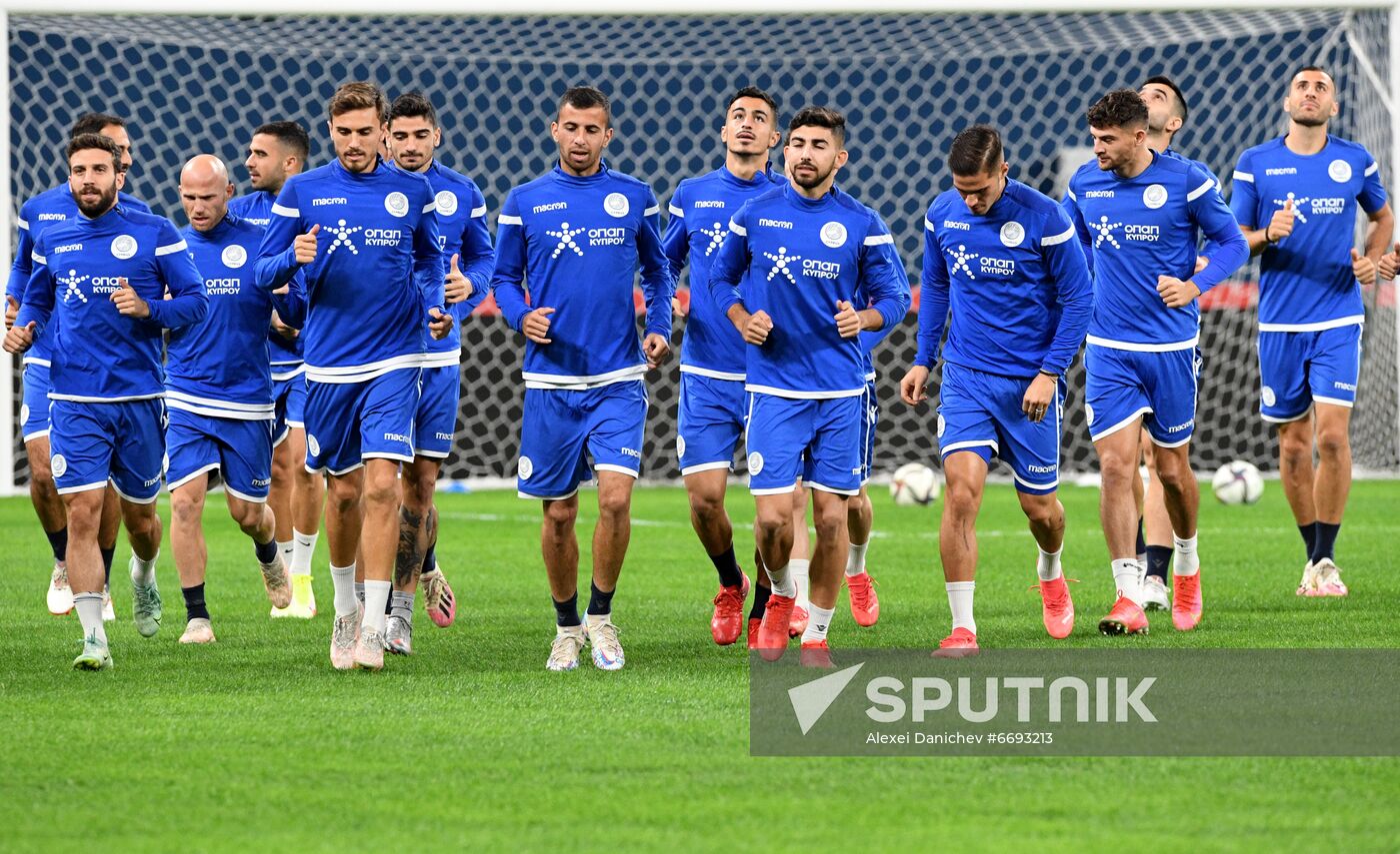 Russia Soccer 2022 World Cup Qualifiers Cyprus Training
