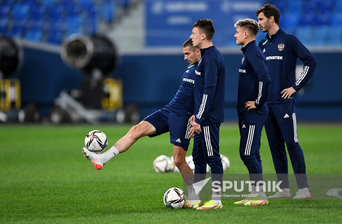 Russia Soccer 2022 World Cup Qualifiers Russia Training