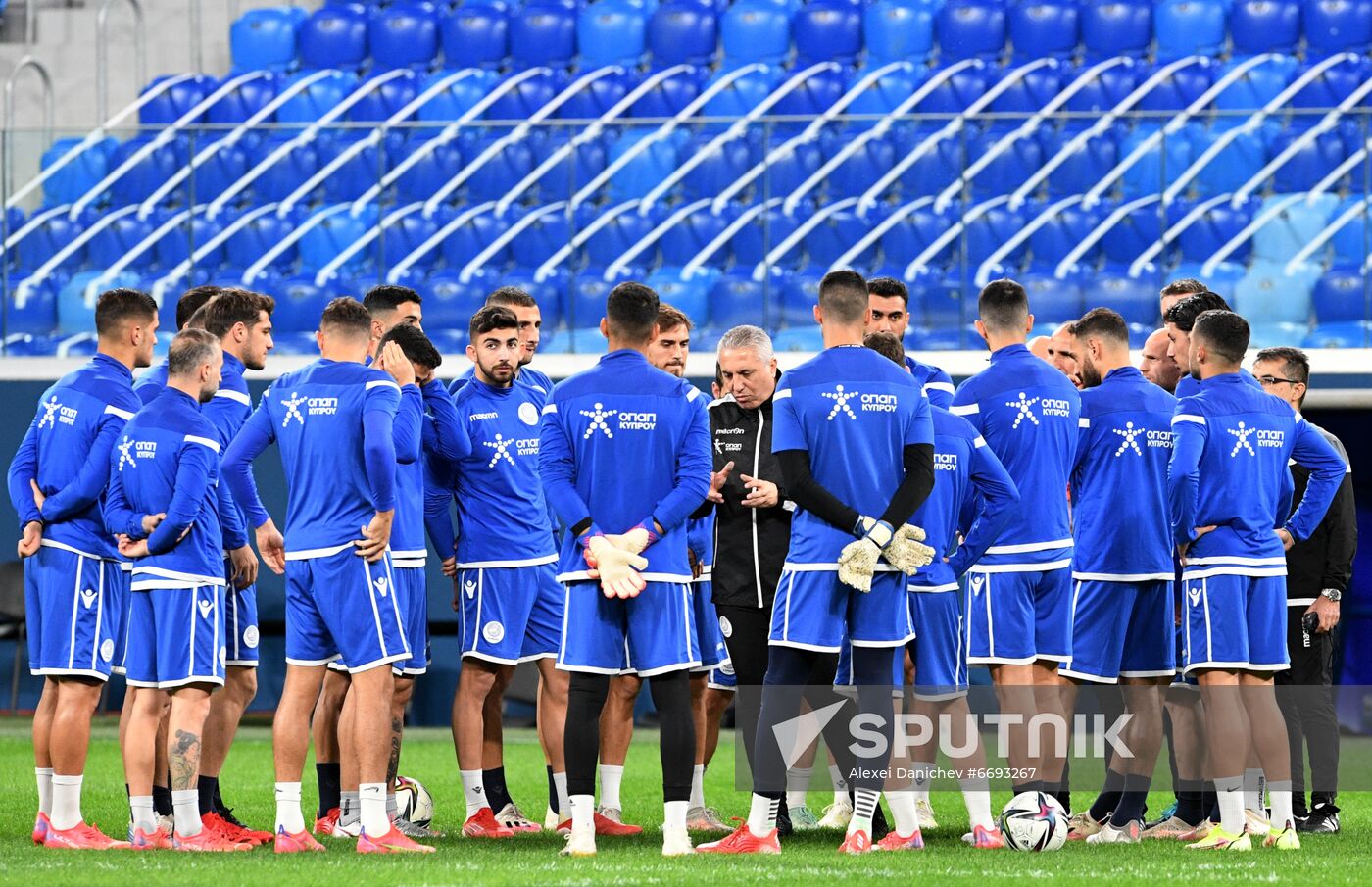 Russia Soccer 2022 World Cup Qualifiers Cyprus Training