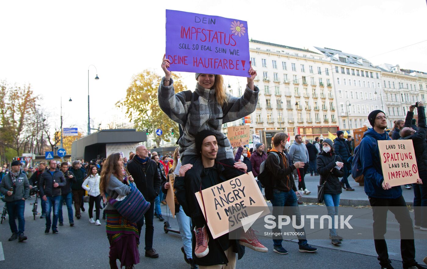 Austria Coronavirus Restrictions Protest