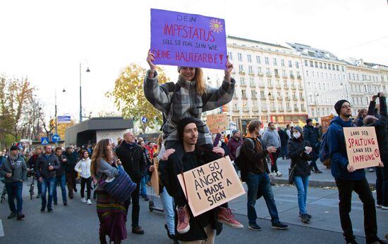 Austria Coronavirus Restrictions Protest