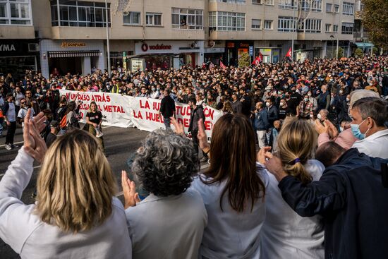 Spain Metalworkers Protest