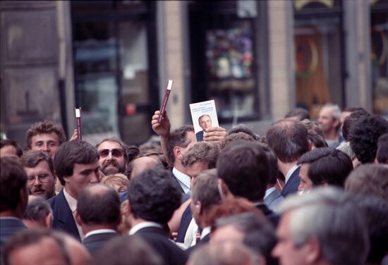 General Secretary of Soviet Communist Party Mikhail Gorbachev visits Poland