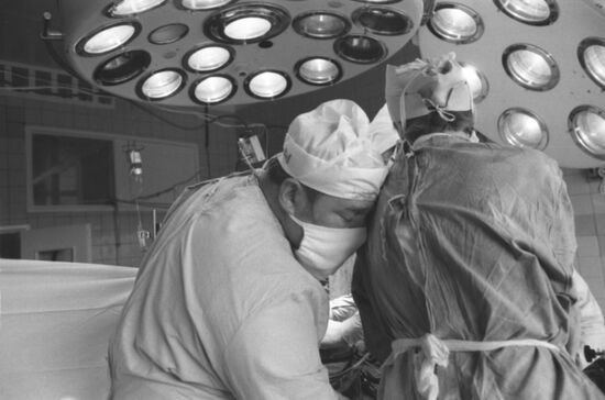 Soviet cardiac surgeon Valery Shumakov