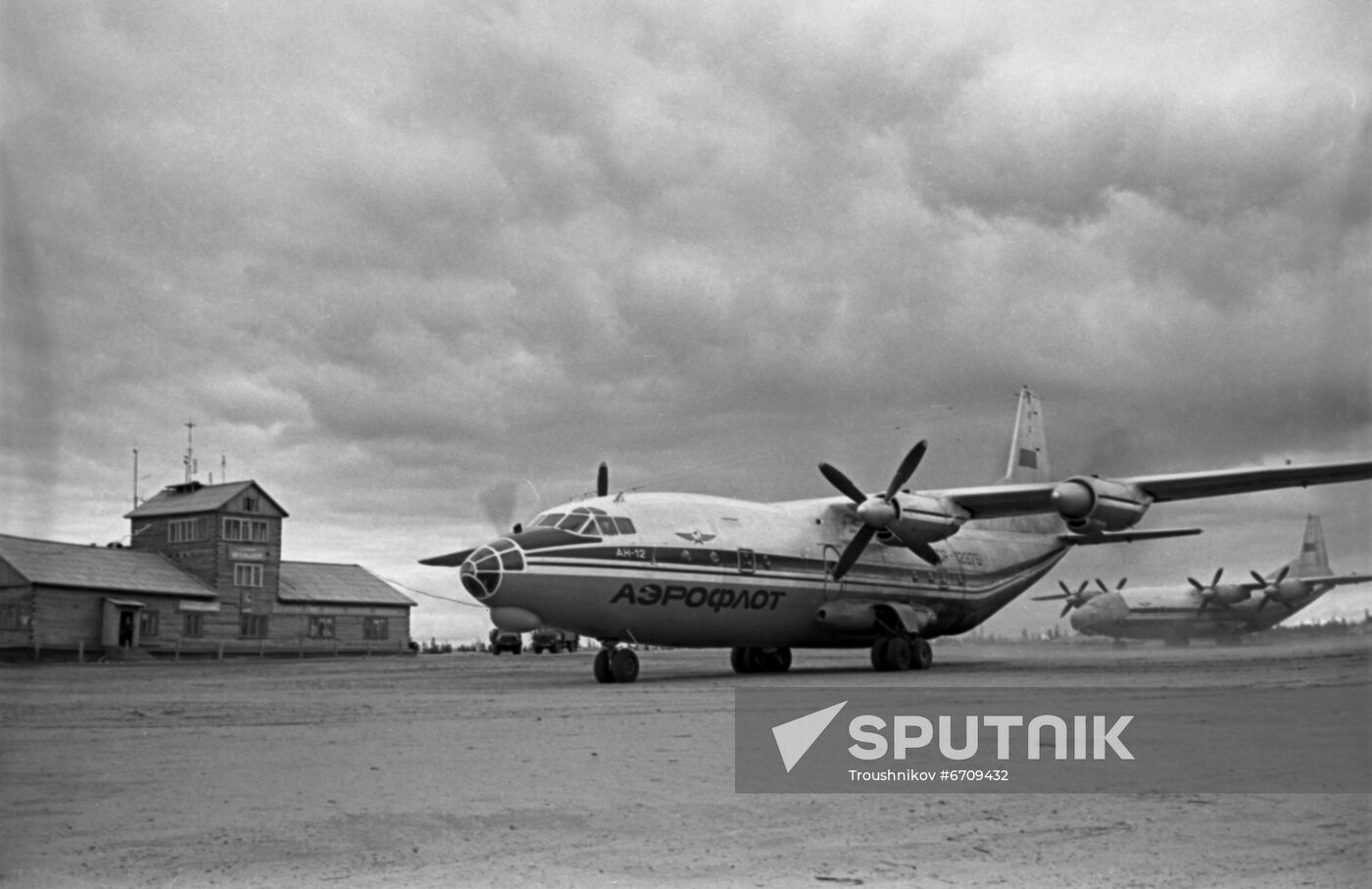 Soviet-era Antonov An-12 Cub military transport aircraft