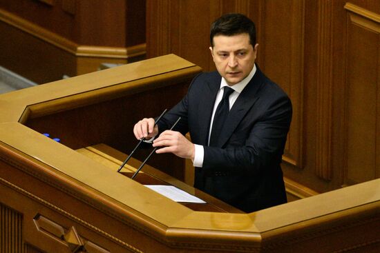 Ukraine Zelensky Parliament Address