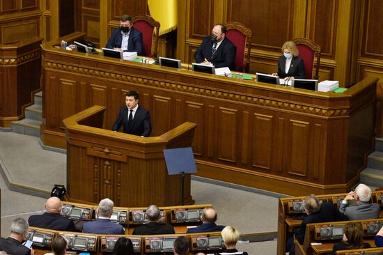Ukraine Zelensky Parliament Address