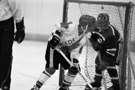 Canadian ice hockey player Wayne Gretzky in Moscow