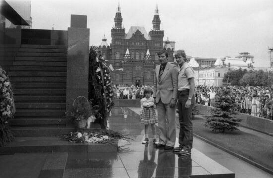 Canadian ice hockey player Wayne Gretzky in Moscow
