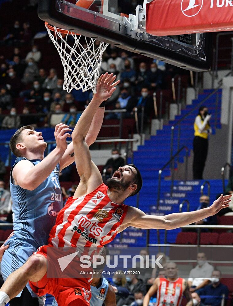 Russia Basketball Euroleague Zenit - Crvena Zvezda