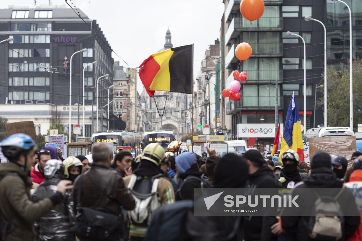 Belgium Coronavirus Restrictions Protest