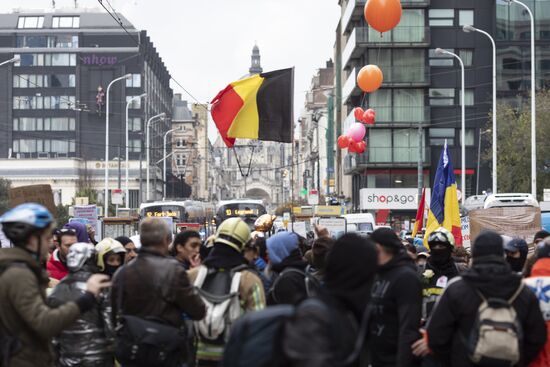 Belgium Coronavirus Restrictions Protest